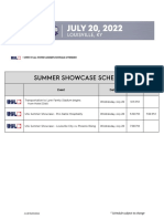 2022 USL Summer Showcase - Schedule 
