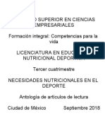 Antología de Necesidades Nutricionales