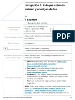 Examen - (APEB1-20%) Investigación 1 - Indague Sobre La Historia Del Humanismo y El Origen de Las Universidades