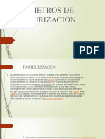 PARAMETROS de Pasteurizacion