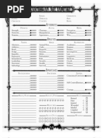 WOD - Vampire - The Masquerade - Victorian Age - Character Sheet