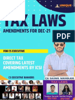 Amendments - Dec 21 Exams - Direct Tax - CA Saumil Manglani - ICSI Supplementary