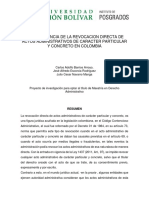 Improcedencia Revocación Directa Actos Administrativos PDF Resumen