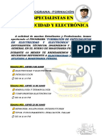 Programa - Formación de Especialistas en Electricidad y Electrónica