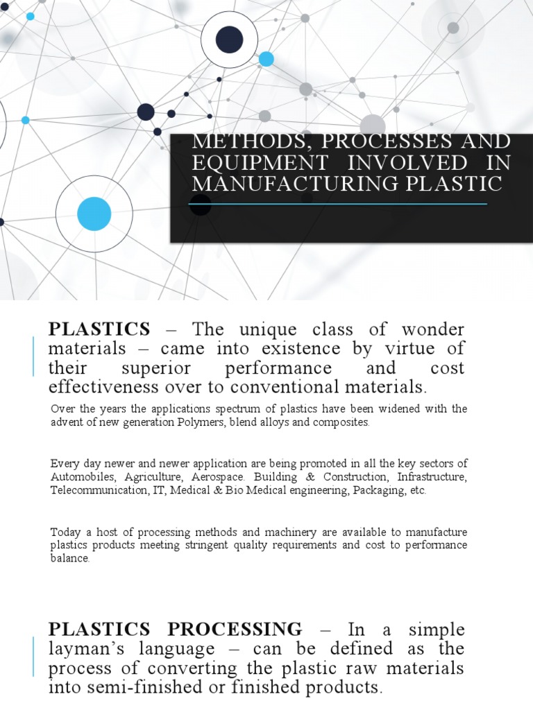 Plastic Manufacturing Methods and Equipment | PDF | Plastic | Organic ...