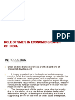 Role of Sme in Economic Growth of India