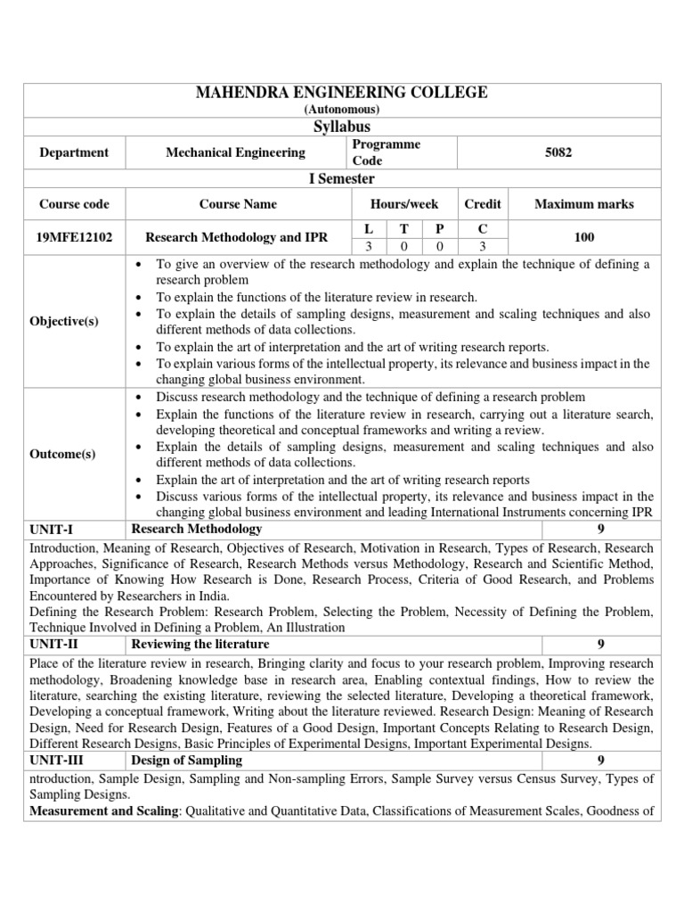 Research Methodology and IPR | PDF | Statistical Hypothesis Testing ...