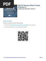 IELTS Recent Mock Tests: Listening Practice Test 4