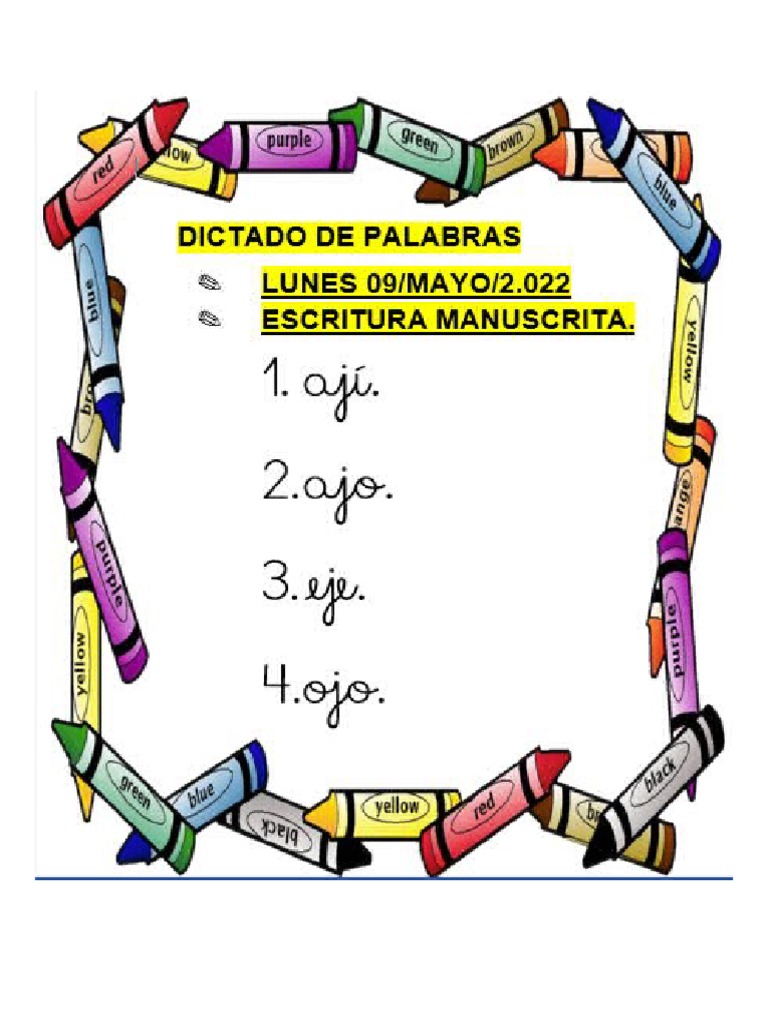 Dictado Leccion Ojo, Eje PDF