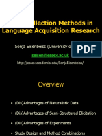 Data Collection Methods in Language Acquisition Research: Sonja Eisenbeiss (University of Essex)