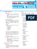 Series Verbales y Término Excluido para Tercer Grado de Secundaaria