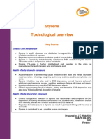 Styrene Toxicological Overview: Key Points