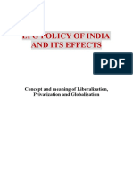 LPG Policy of India and Its Effects