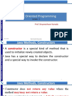 Object Oriented Programming: Prof. Dnyaneshwar Kanade