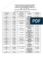 Jadwal Kulsub 1443 H Revisi