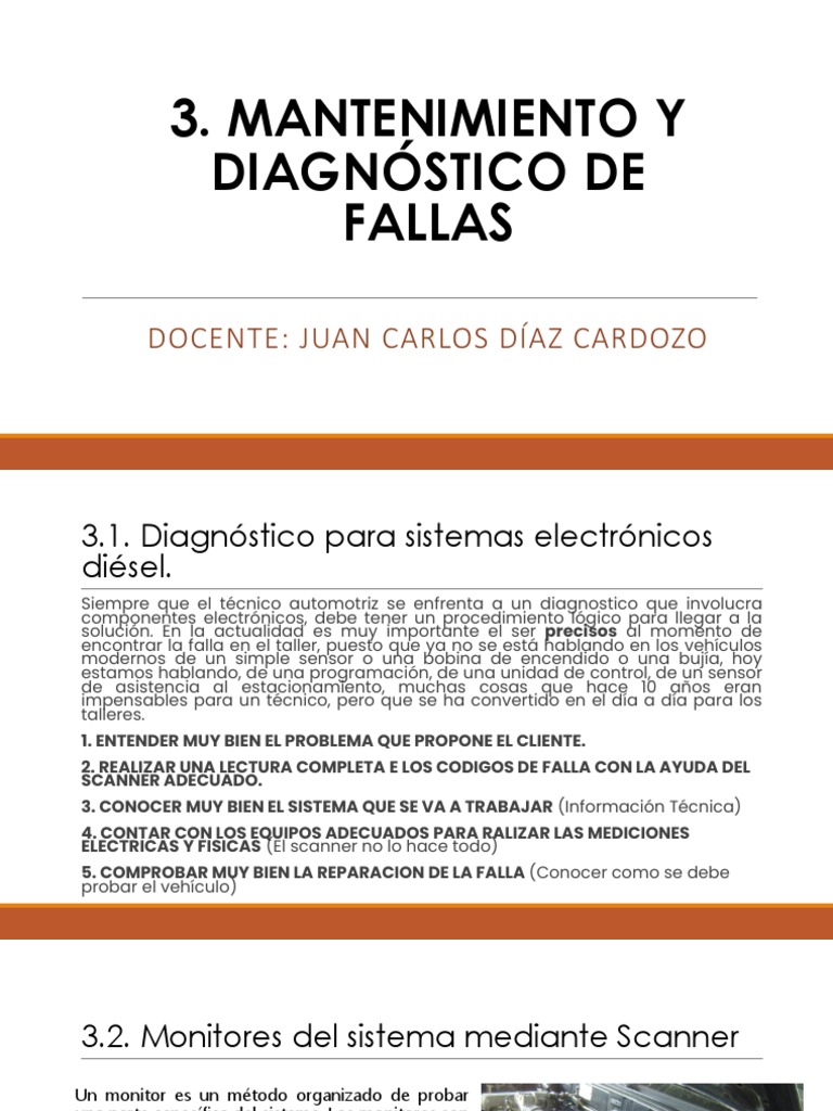Mantenimiento Y Diagnóstico De Fallas Pdf Inyección De Combustible