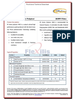 Polypropylene Homo Polymer BOPP Films: Provisional Technical Datasheet