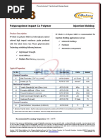 Polypropylene Impact Co Polymer Injection Molding: Provisional Technical Datasheet