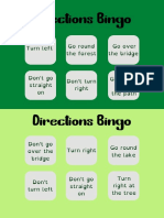 Directions Bingo