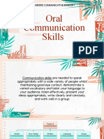 Oral Communication Skills: Due10012 Communicative English 1