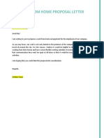 Work From Home Proposal Letter Template
