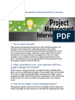 Project Manager Interview Questions