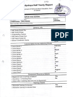 Evidyalaya Yearly Report:, FR - RP - Ta"