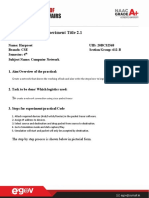 Experiment Title 2.1: Create A Network That Shows The Working of Hub and Also Write The Steps How To Implement It