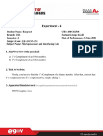 Microprocessor Worksheet 4