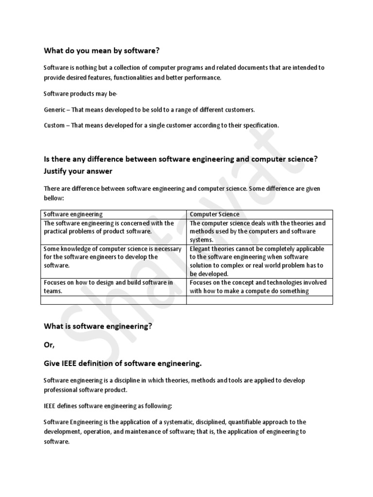 What Do You Mean by Software? PDF Computer Programming Design