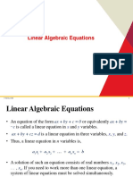Linear Algebraic Equations