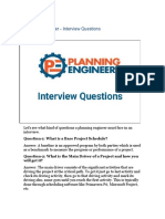 Planning Engineer Interview Questions