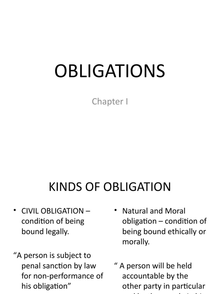 3 Obligation Kinds Sources PDF Law Of Obligations Causation (Law)