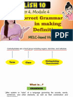 q4 Module 4 Correct Grammar in Making Definitions
