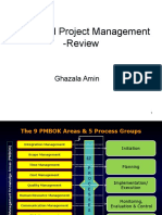 Advanced Project Management - Review: Ghazala Amin