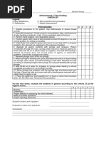 Tube Feeding Checklist