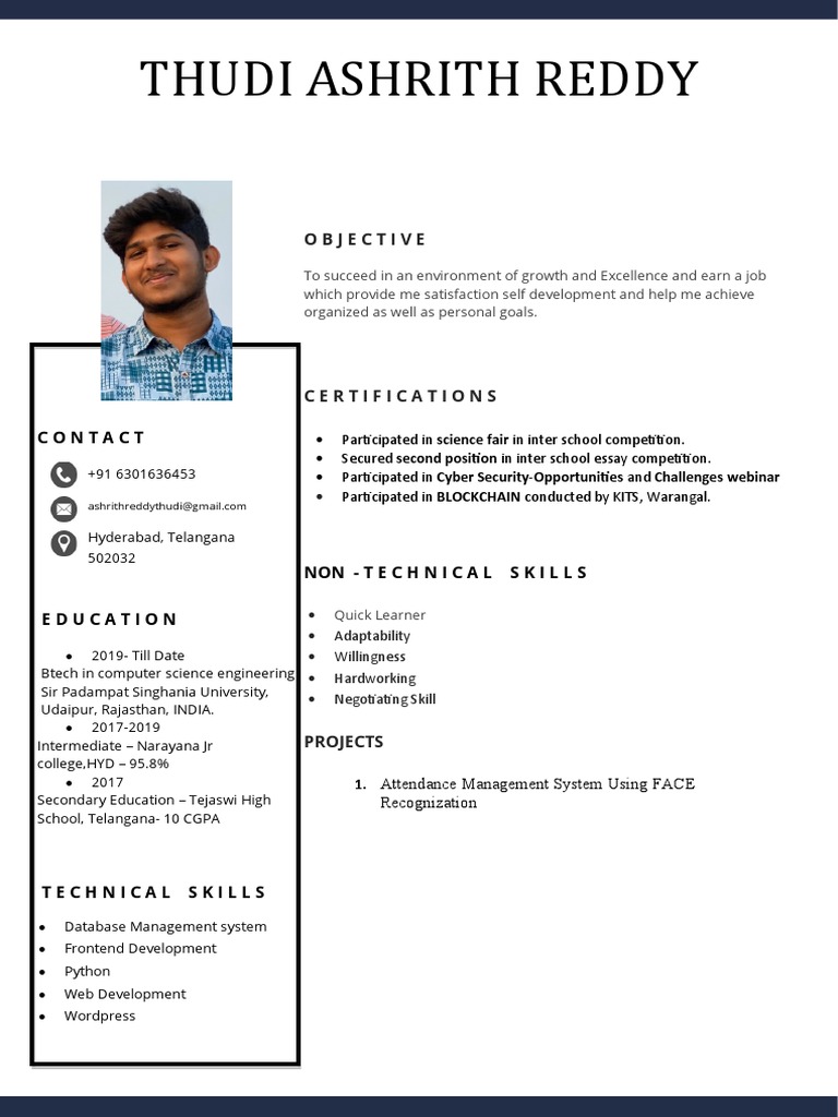 Ashrith Reddy's Profile and Skills | PDF