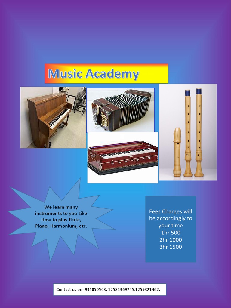 We Learn Many Instruments To You Like How To Play Flute, Piano ...