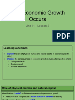 unit 11 - lesson 2 - why economic growth occurs