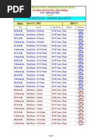 Schedule - Speed Skating: Date: Day 1