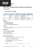 4.2.7 Packet Tracer - Configure Router-on-a-Stick Inter-VLAN Routing