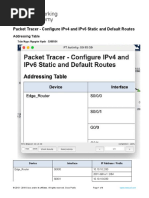 15.6.1 Packet Tracer - Configure IPv4 and IPv6 Static and Default Routes