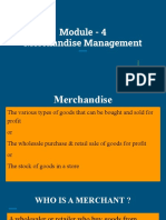 Merchandise Management and Planning