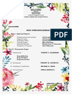 Programme:: Drug Symposium Seminar