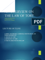 An Overview On The Law of Tort: Muhamad Abral Bin Abu Bakar Lecturer, Dept of Law, Faculty of Law & Government