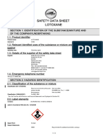 Cleaning agent safety data sheet