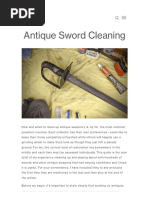 Antique Sword Cleaning - Forde Military Antiques