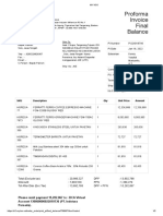 Proforma Invoice Final Balance