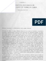 Antecedentes históricos de la producción de cobre en Chile