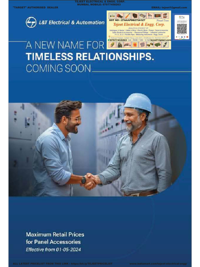 L&T Salzer Rotary Switch Price List Wef 01052022 PDF Switch